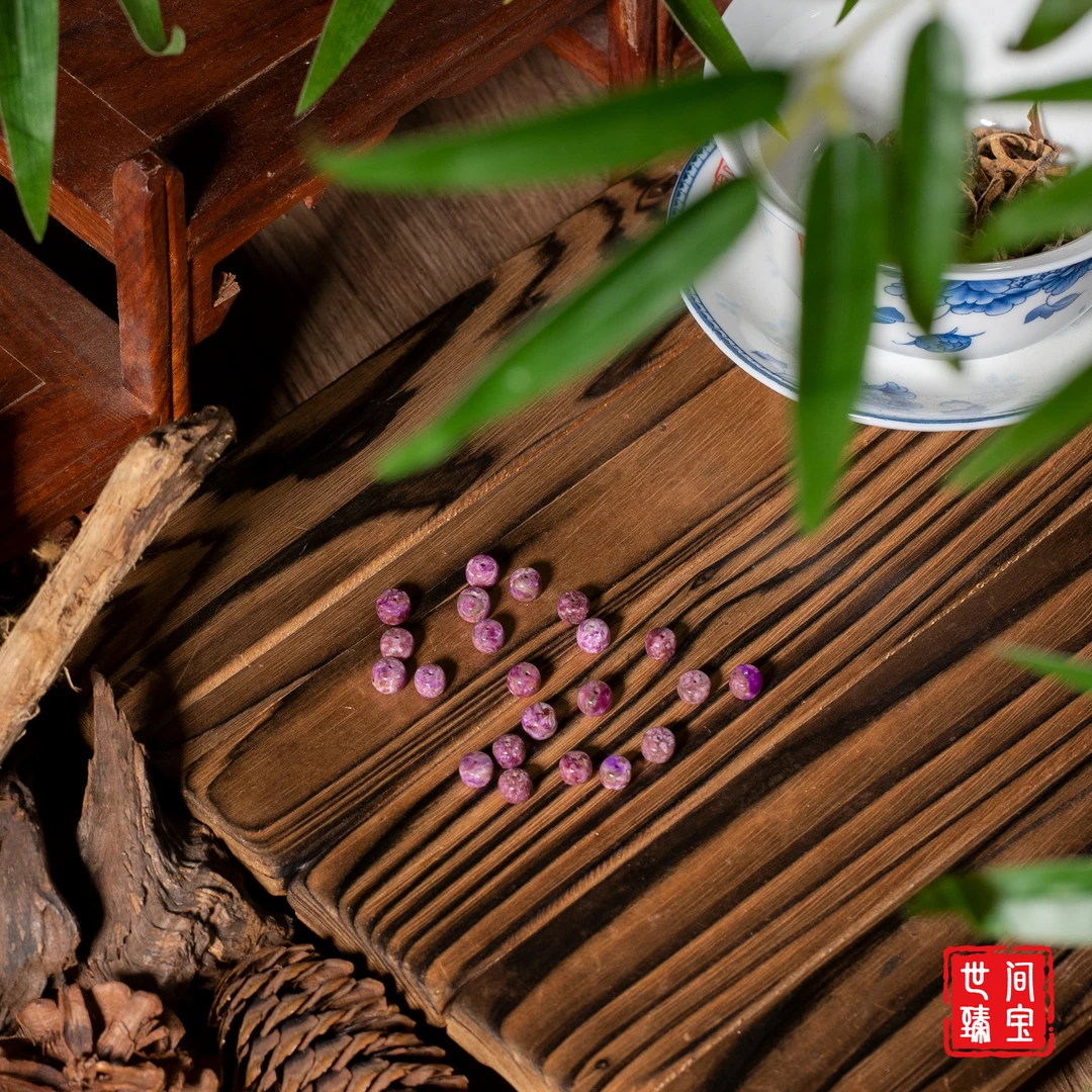 世间臻宝-桃红舒俱来小老型单珠配件/6mm+/多样性发/发一个/P3721