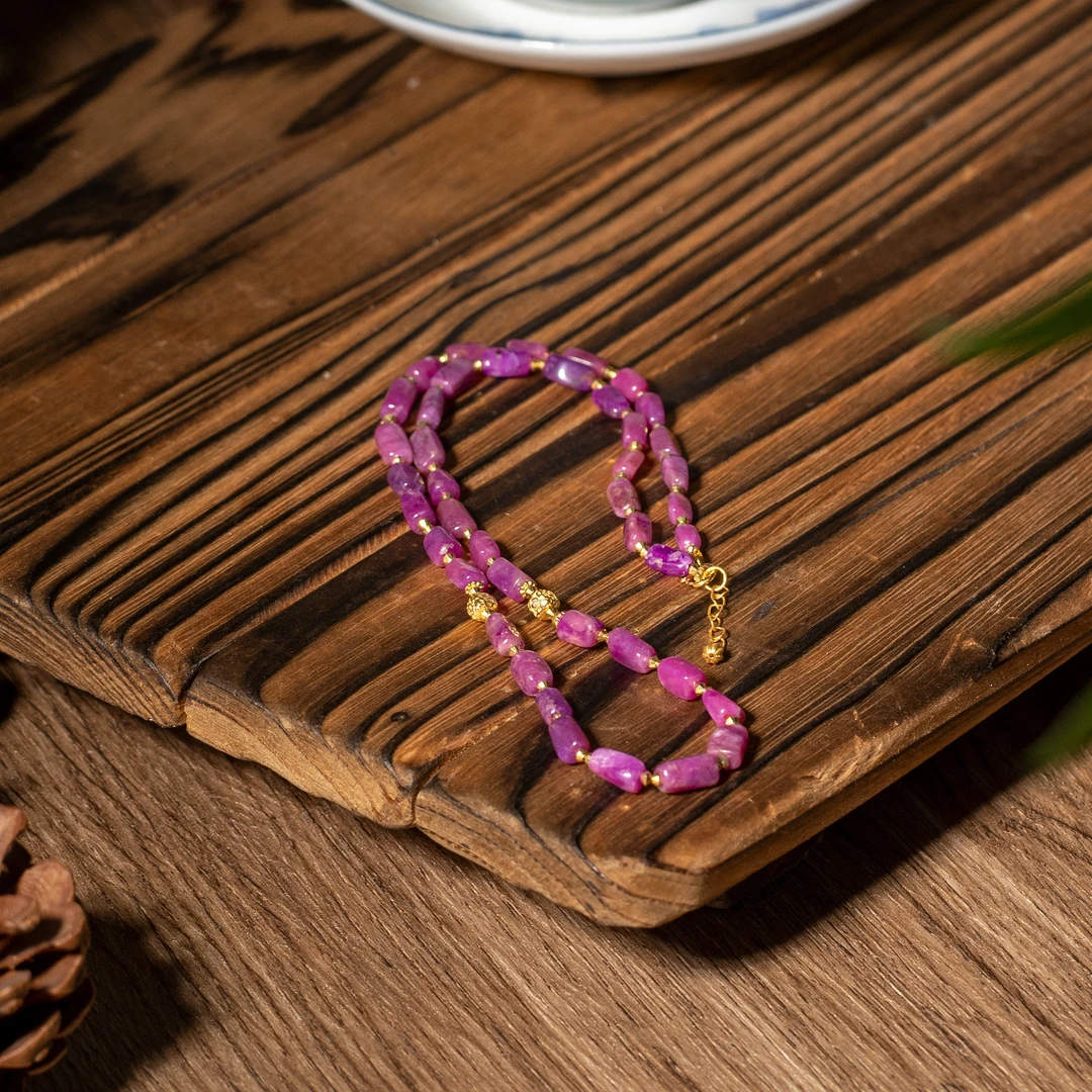 世间臻宝-清风梦|18K金高阶冰桃红舒俱来锁骨链/多样性发/P3313/0