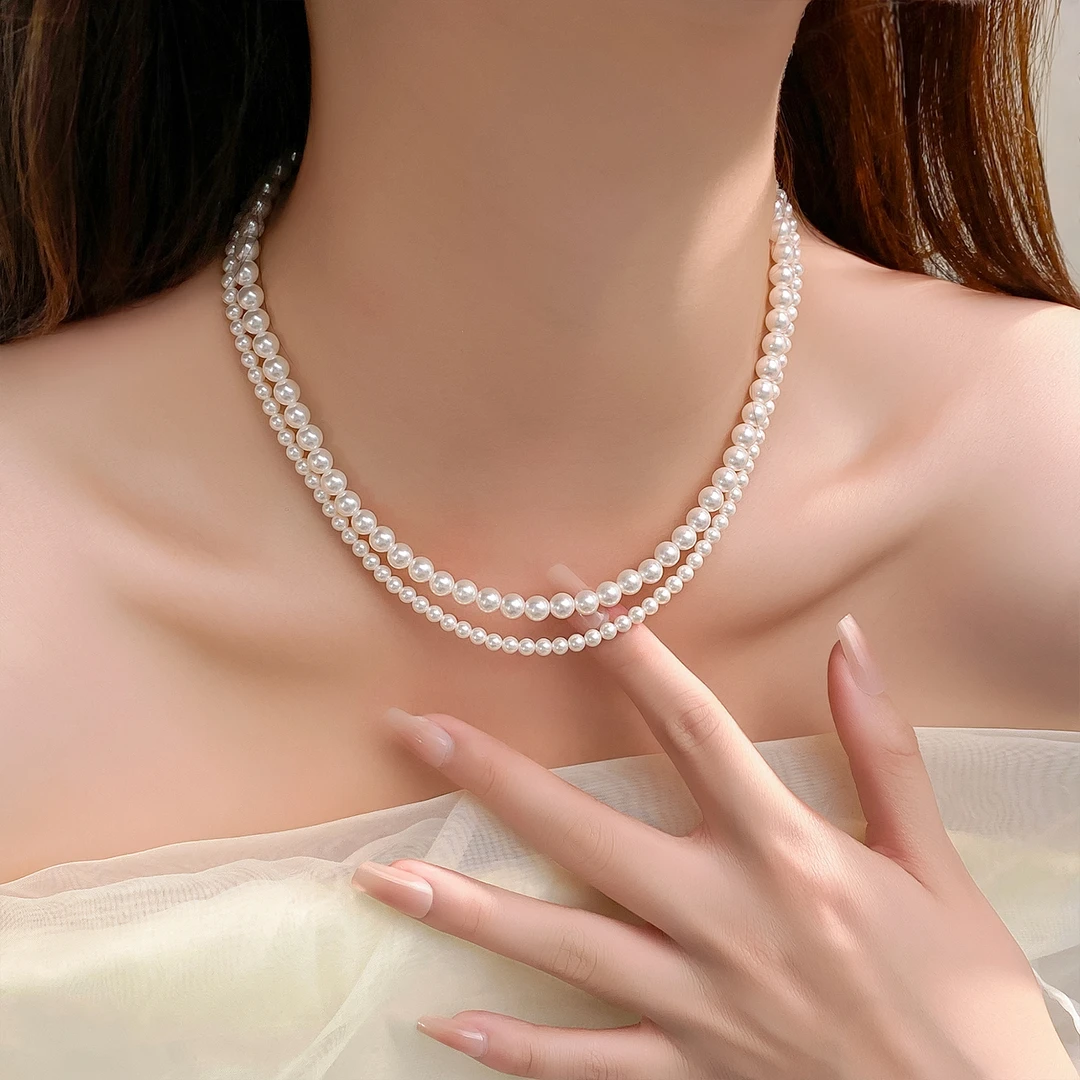【ZYN】珠珠项链暖白时尚百搭优雅轻奢