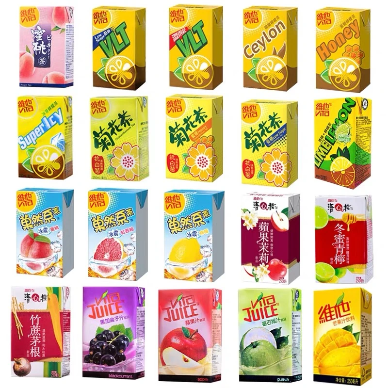 香港进口柠檬茶维他vita涩得起柠檬茶菊花茶果然系豆奶牛奶全系列