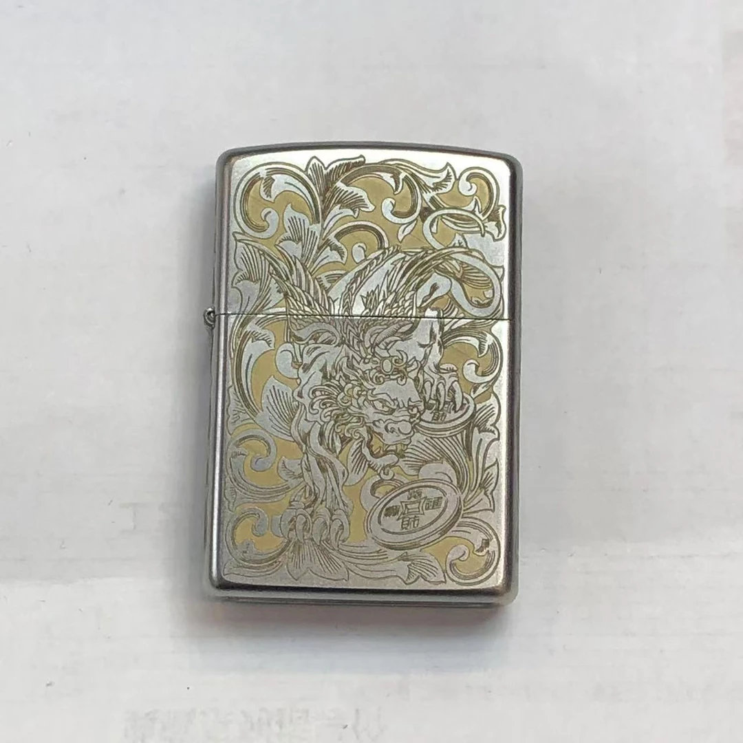 ZIPPO打火机205-DD精雕唐草貔貅仙子004367