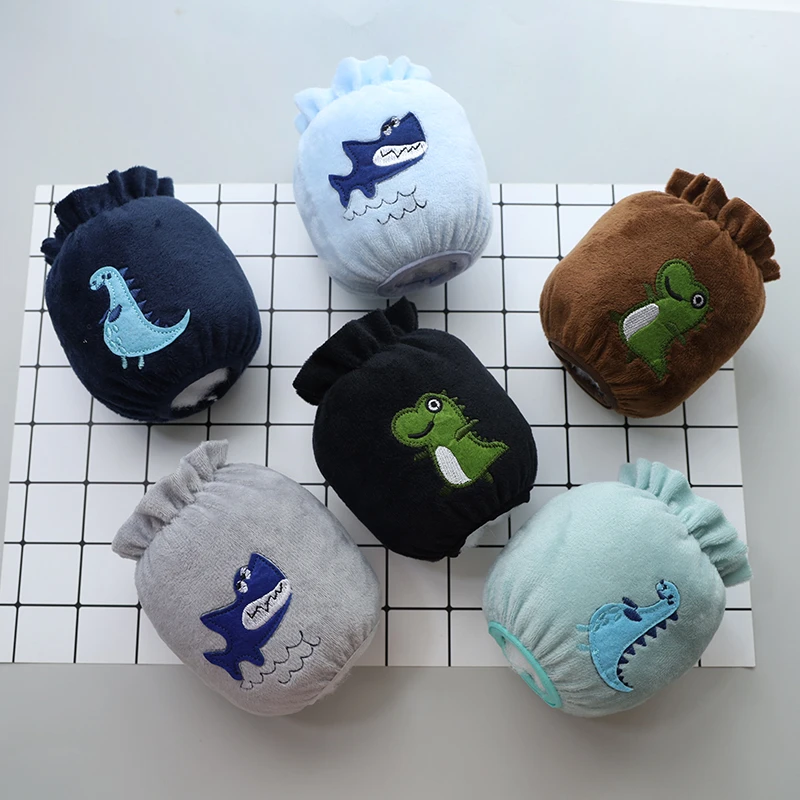 0-4岁儿童男宝婴幼儿宝宝恐龙袖套短款小童秋冬男童护袖毛绒套袖