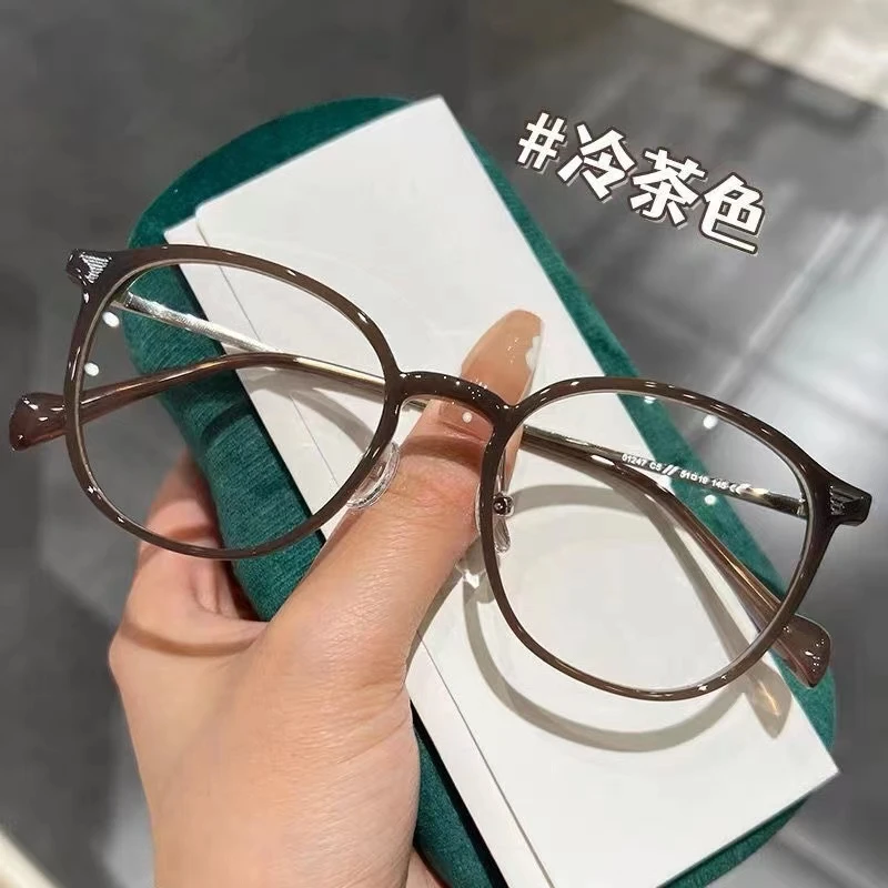 韩版素颜潮小红书同款近视眼镜框女防蓝光抗辐射显瘦可配有度数男