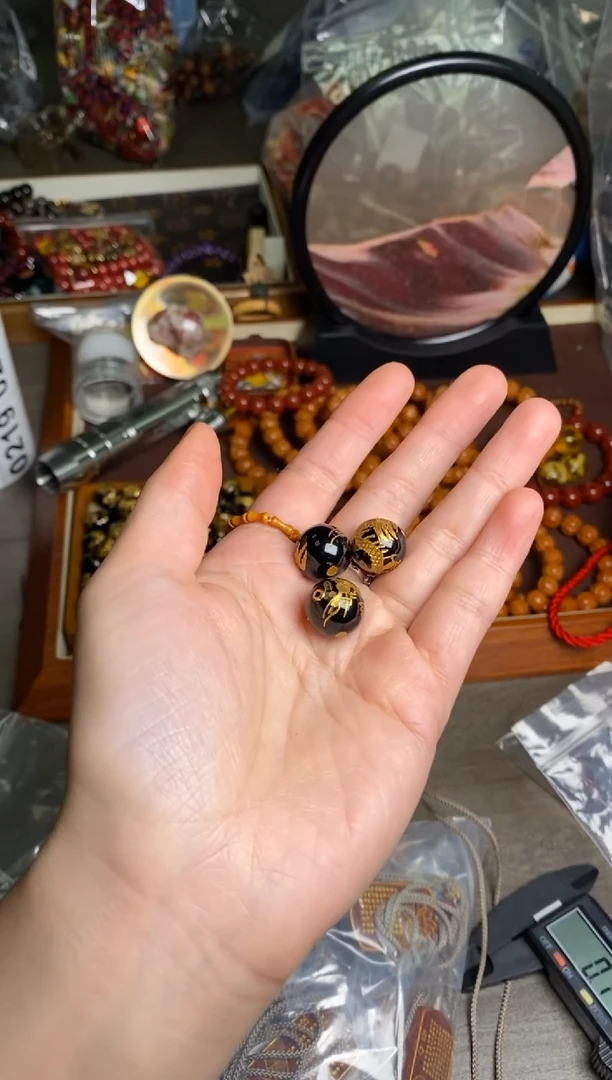 【闪购商品】藤艺手串龙珠18K镶嵌单颗