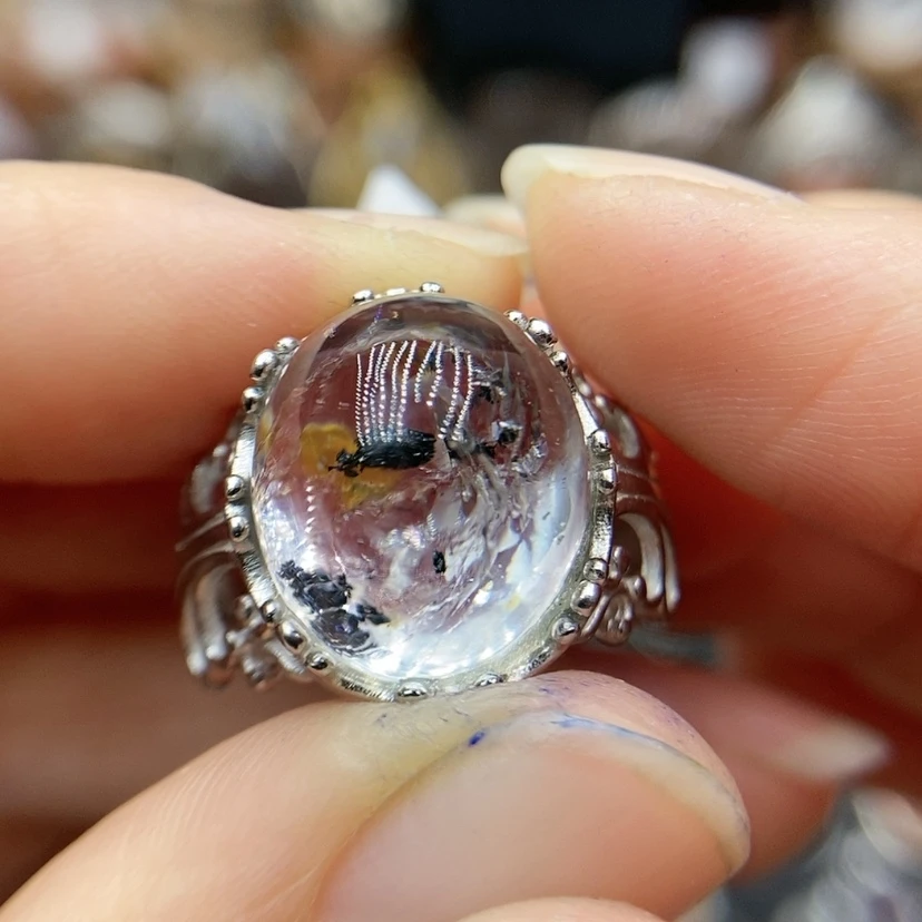 【闪购商品】水晶戒指银S925镶嵌谷*