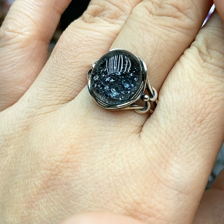 水晶戒指银S925镶嵌傻**丫