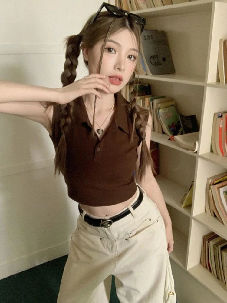 高考毕业季显瘦辣妹短款夏季小众修身ol针织百搭纯欲T恤#22043