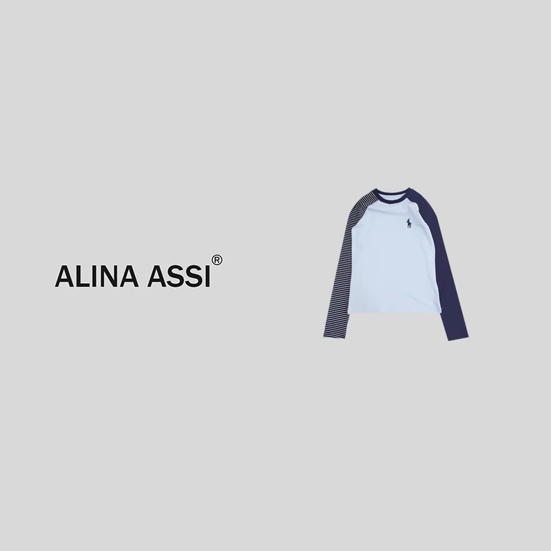 【纹纹】2024新款百搭时尚T恤打底衫简约显瘦长袖上衣YMM033