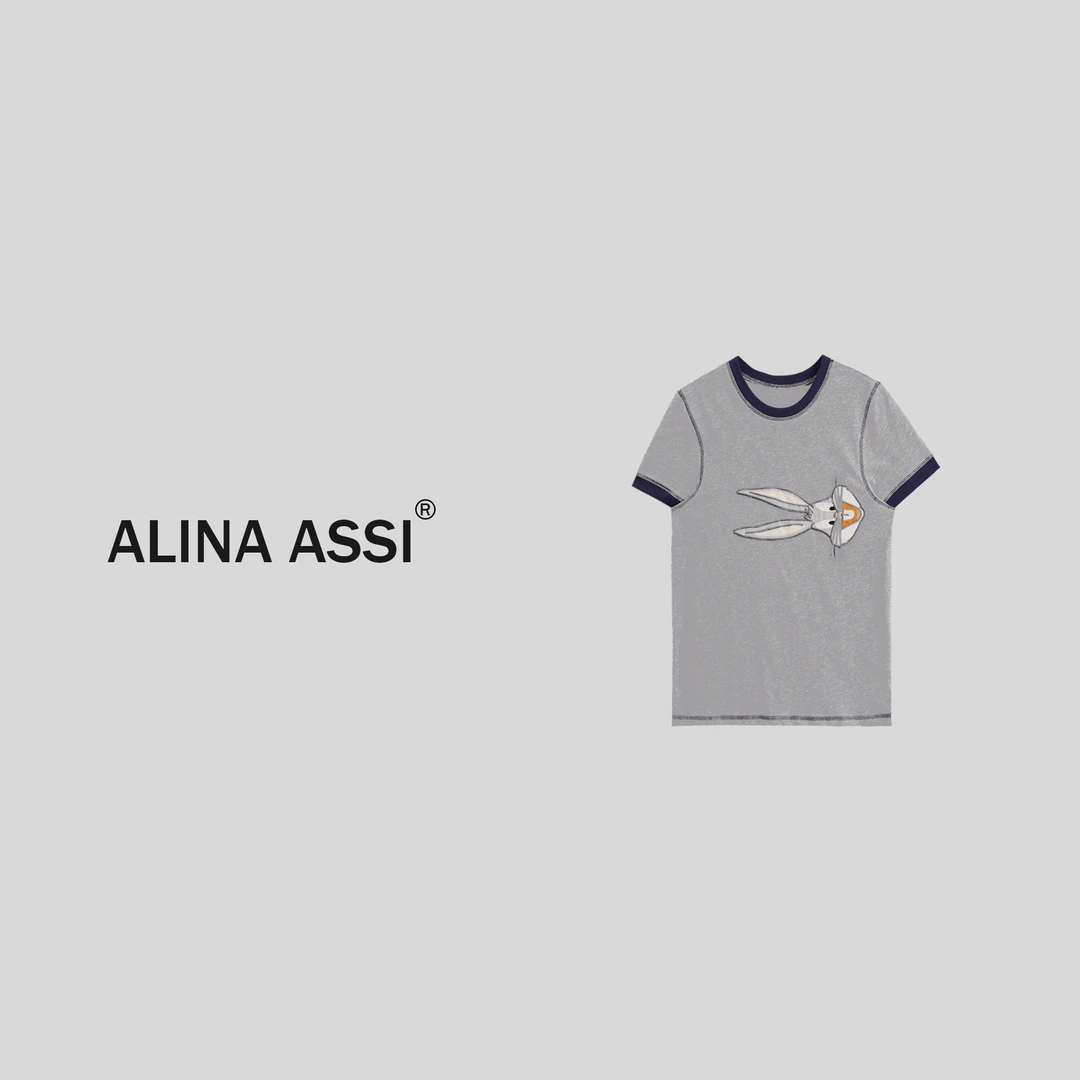 【纹纹】2025新款百搭时尚T恤简约显瘦短袖上衣YML901