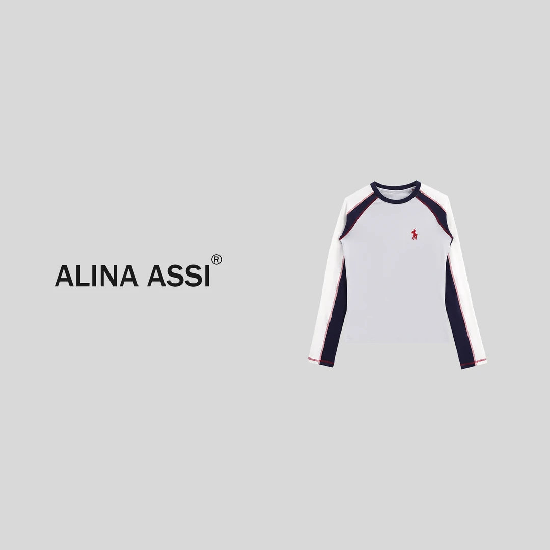 【糯米姐】2024新款百搭时尚T恤简约显瘦长袖上衣YML946