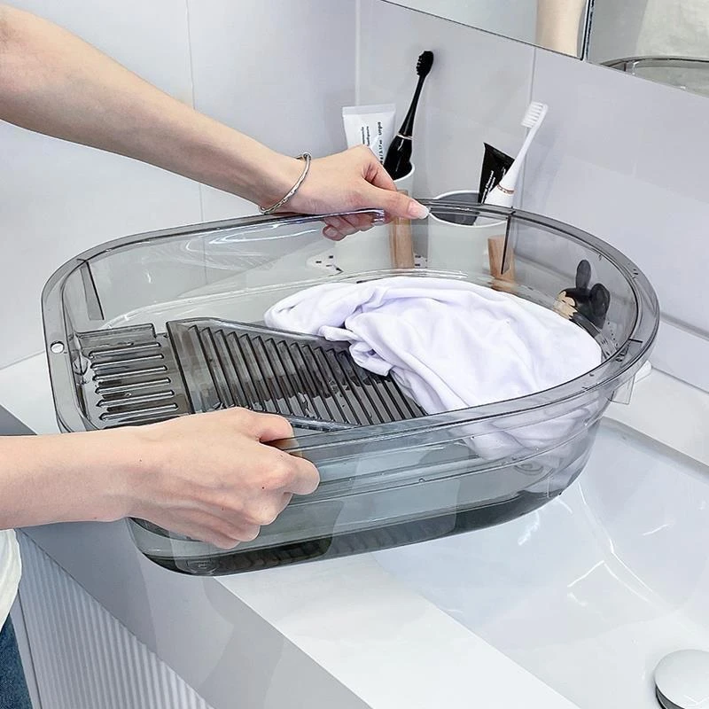 洗衣盆带搓衣板一体式家用特大号婴儿家用学生宿舍洗脚盆搓衣盆