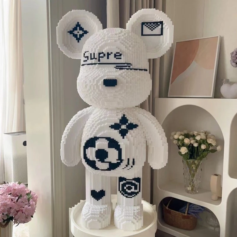 70CM超大号超白积木熊成人儿童爆款优质环保积木颗粒拼装积木玩具