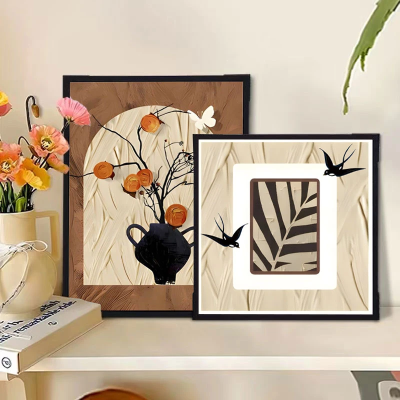 现代中古风装饰画客厅电视柜酒柜鞋柜摆画乔迁装饰家装卧室斗柜