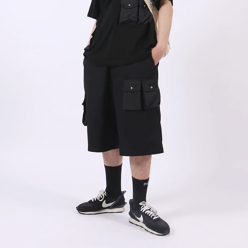 RELABEL 20SS黑色多口袋工装短裤