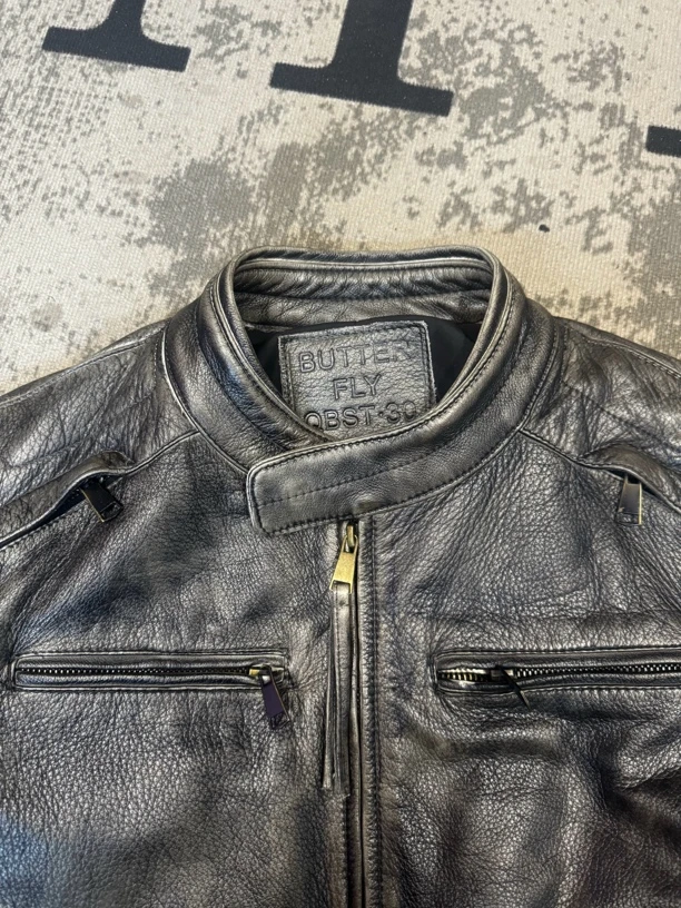 休闲时尚潮流短机车夹克修男士身真皮皮衣修身个性百搭