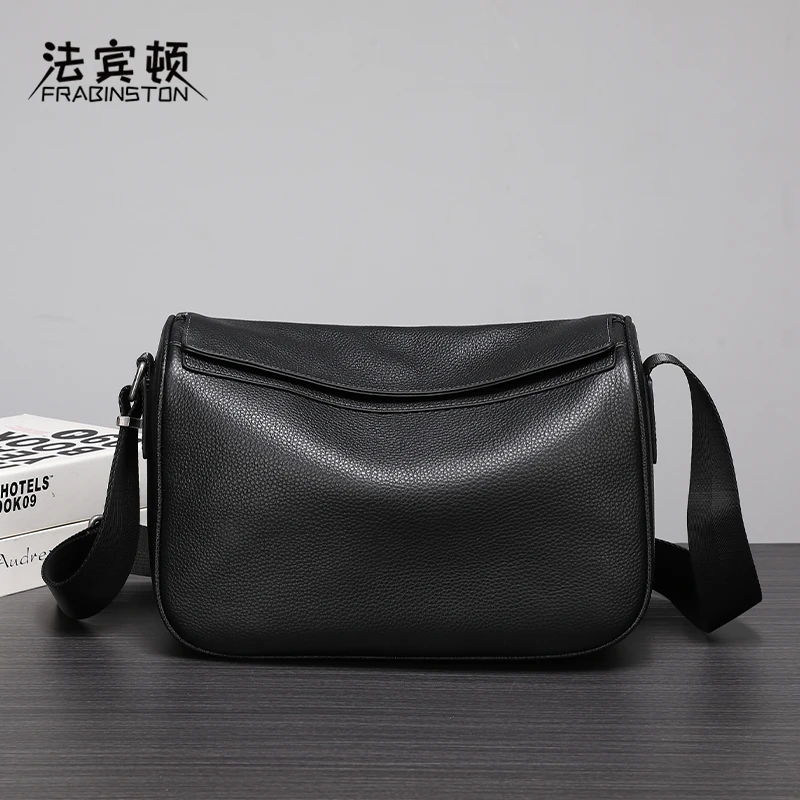 法宾顿单肩包真皮男款斜挎包商务休闲包秋冬新款通勤包简约随身包