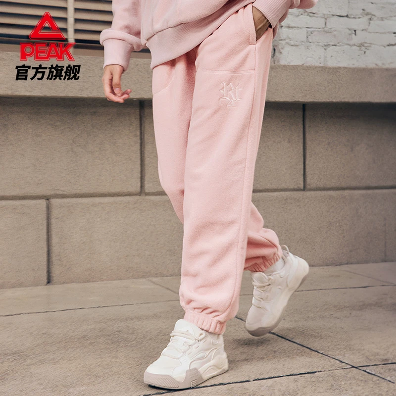吴磊同款匹克RIGHT摇粒绒运动长裤冬季新款束脚休闲裤-DF333260