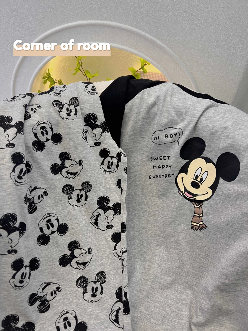 睡衣女围巾米奇短袖长裤休闲时尚套装家居