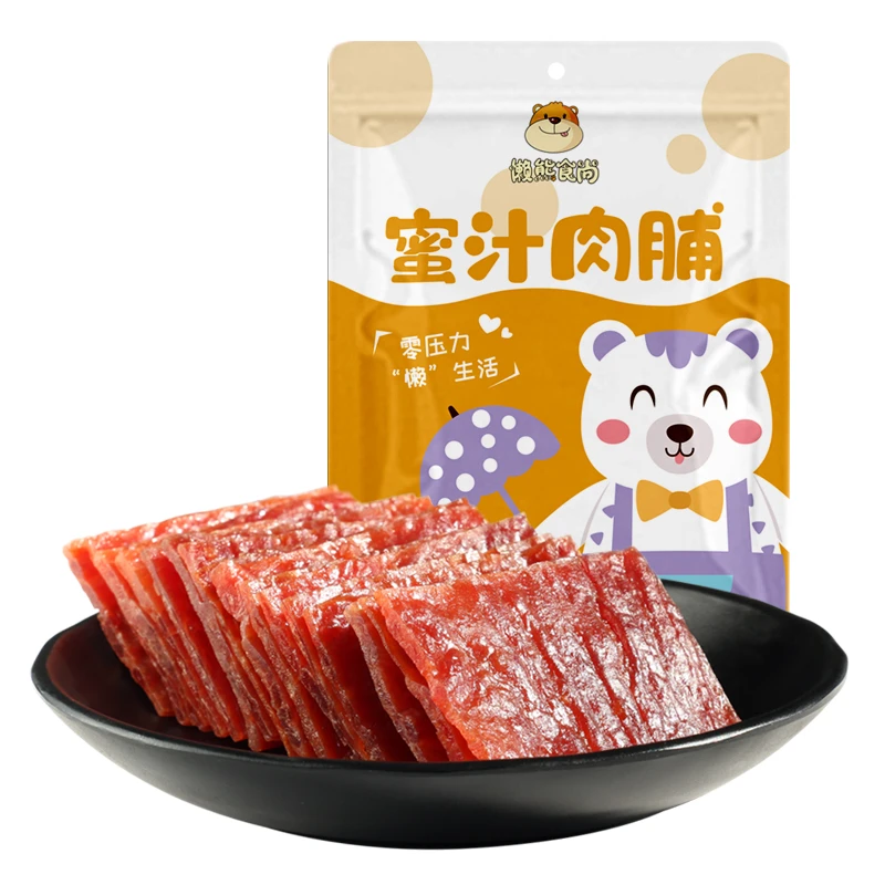 懒熊食尚小吃优质浓香清香营养传统猪肉脯碎边角味道即食食用100g