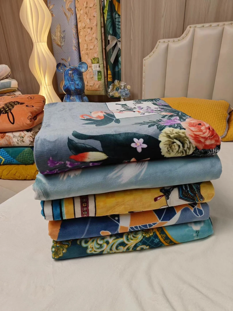 200*230花色双人牛奶绒被套微瑕（花色不挑，介意勿拍）