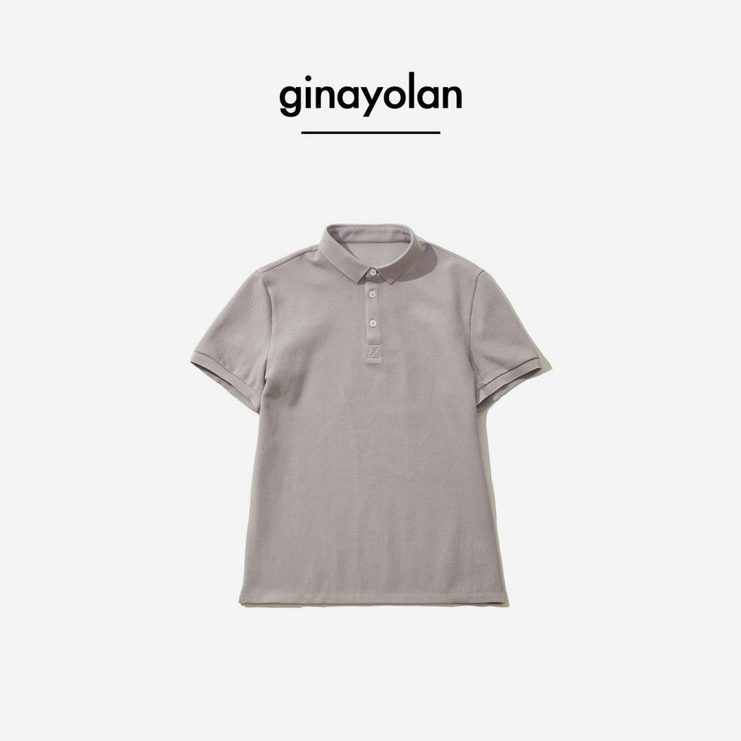 GINAYOLAN/瑾颜【polo天花板】原创轻奢男士干爽透气短袖GY4672