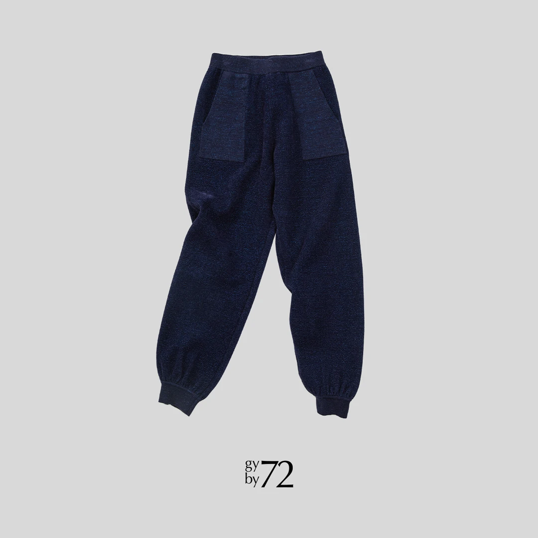 gy by 72原创设计秋冬女士亮闪时尚休闲减龄萝卜裤