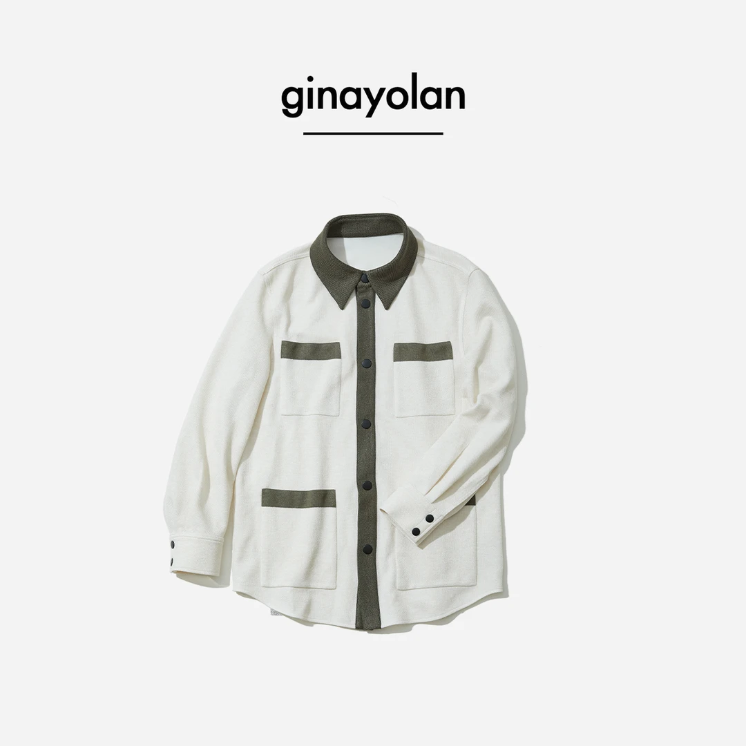 GINAYOLAN/瑾颜【设计师系列】意大利进口面料轻奢男装时尚休闲开衫