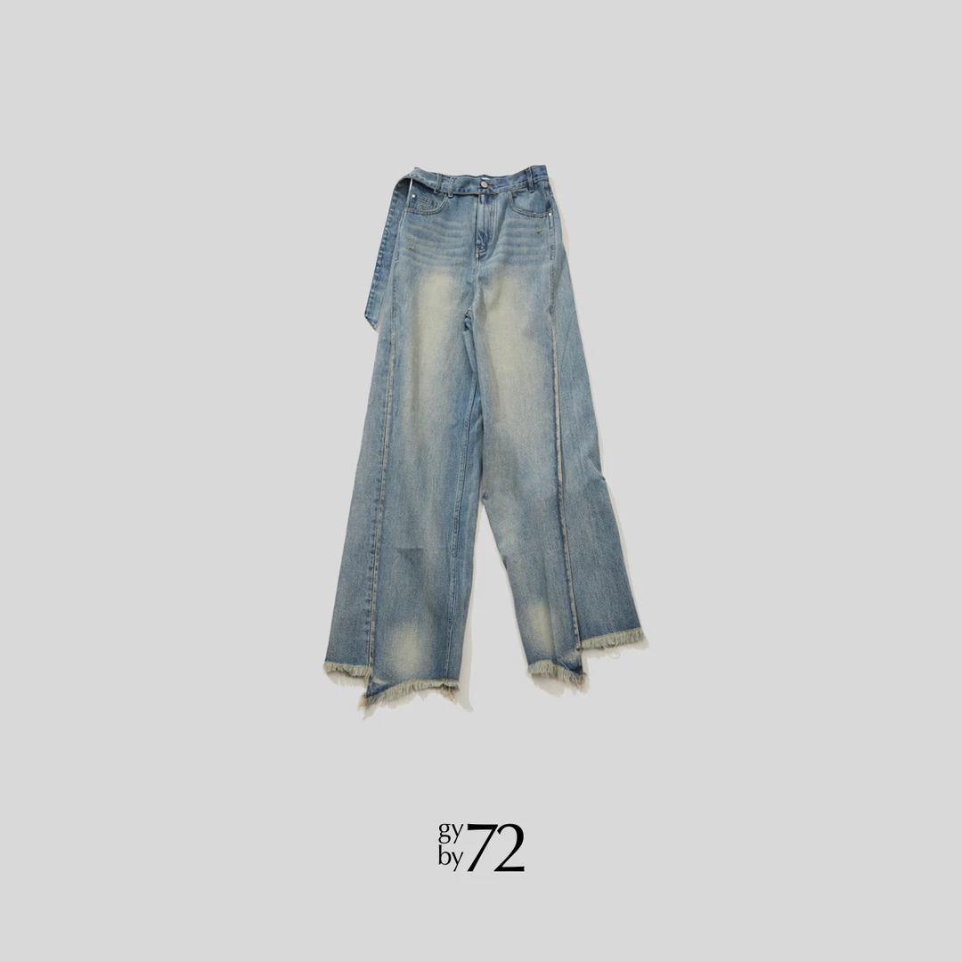 gy by 72休闲百搭时尚显瘦夏春夏季牛仔裤宽松水洗