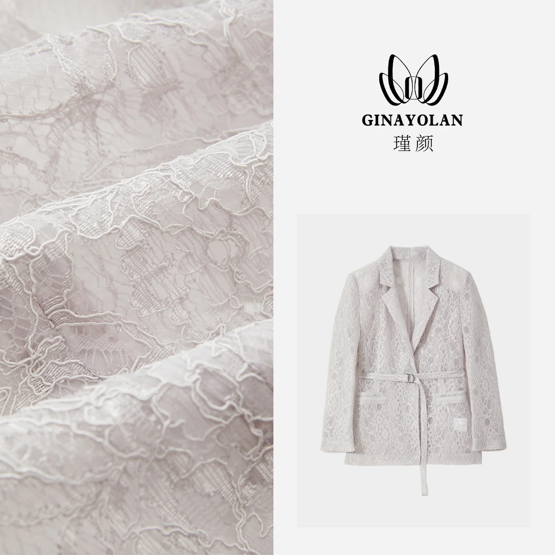 GINAYOLAN/ 瑾颜 | 原创设计蕾丝肌理气质优雅时尚新品西装
