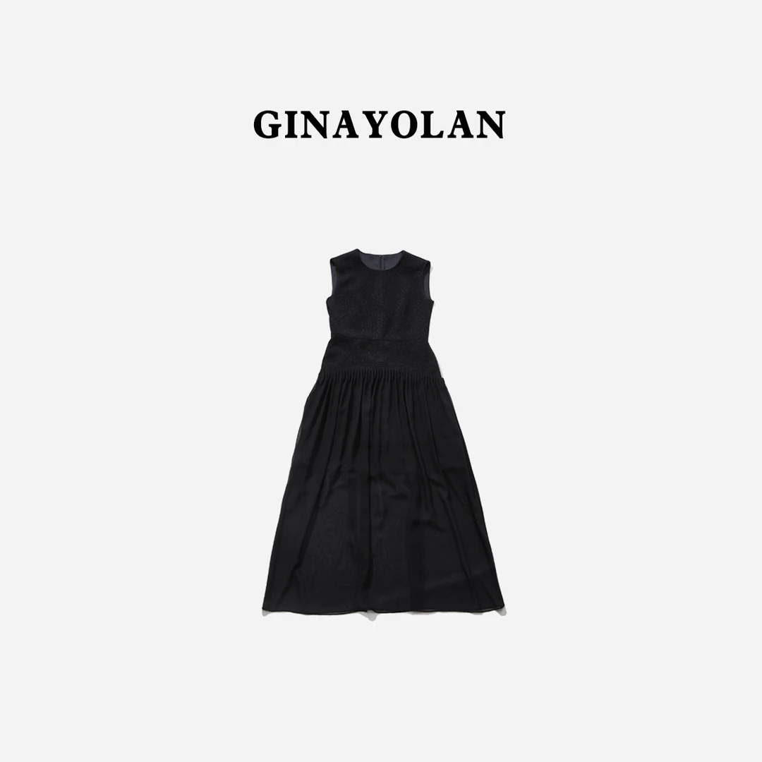 GINAYOLAN/瑾颜【设计师系列】原创设计重工轻奢女装连衣裙显瘦夏季