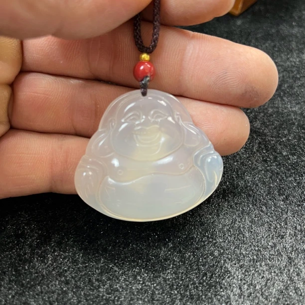 （仟缘甄选）天然雪莲高冰大肚佛吊坠68（多样品发货）zf