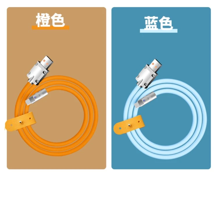 120W机客锌合金超级快充数据线适用苹果华为荣耀typec手机充电线