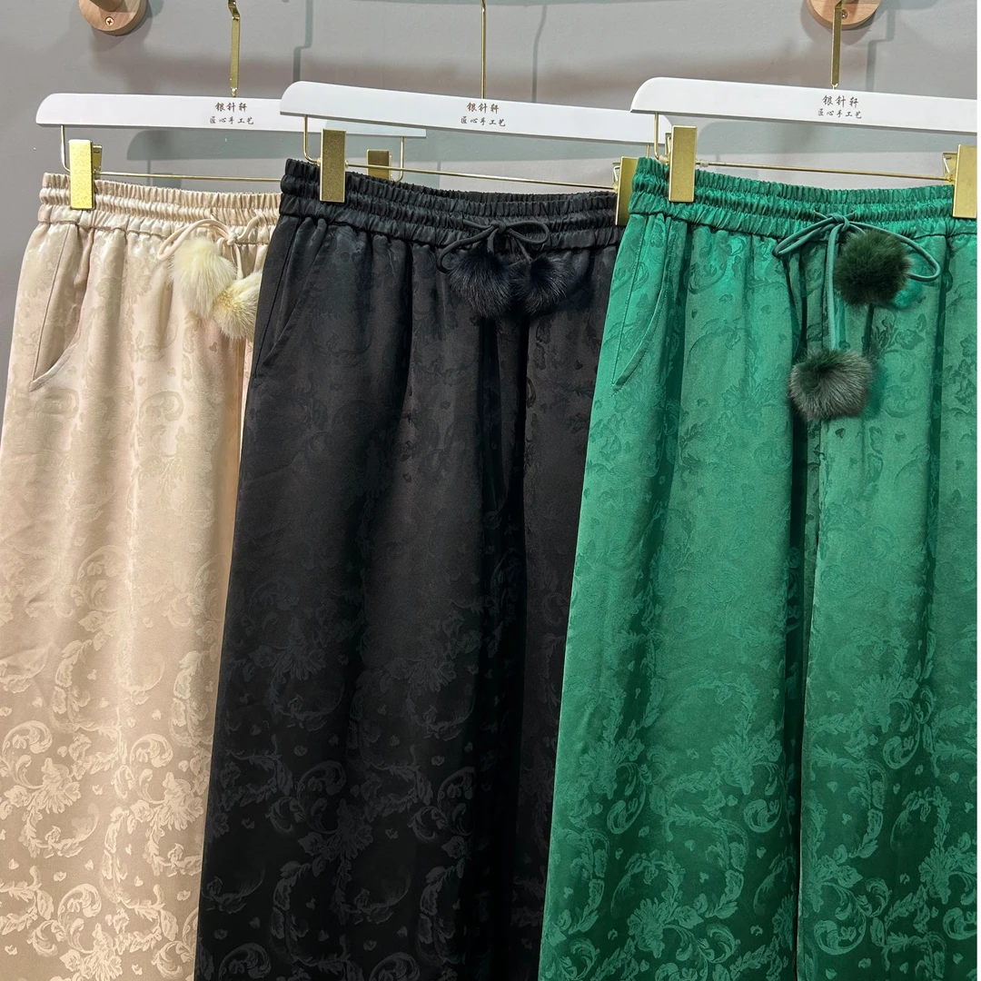 醋酸百搭显瘦加棉裤子