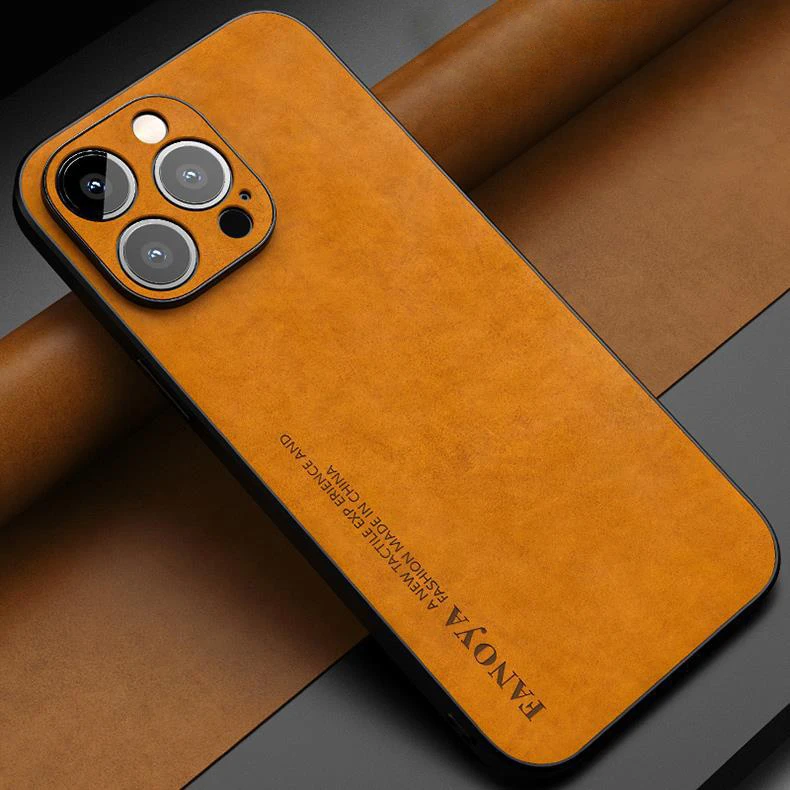 适用于iphone17手机壳苹果16promax皮纹15防摔14精孔镜头14羊巴皮