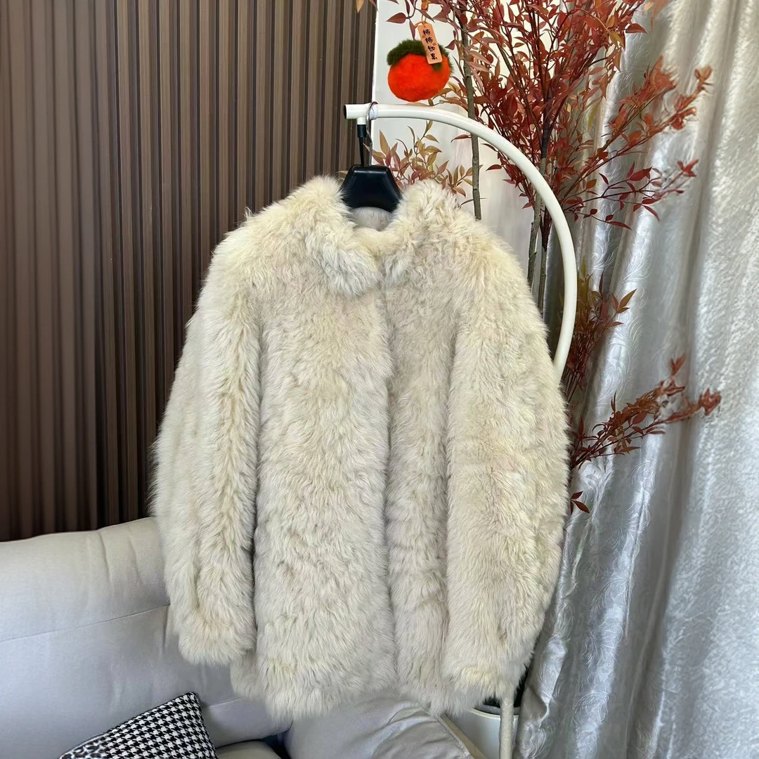 【官方甄选】 韩女进口托斯卡纳羊卷毛皮毛一体轻奢外套女2024新款