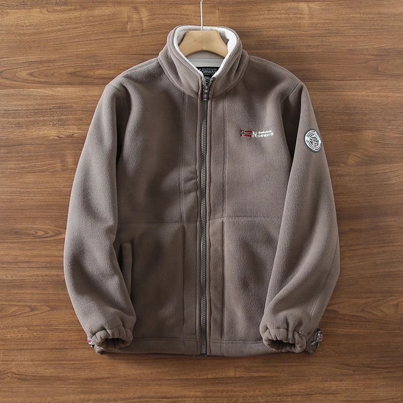 出口挪威！抓绒衣秋冬加厚保暖夹克拉链棉衣户外防风抗寒休闲外套