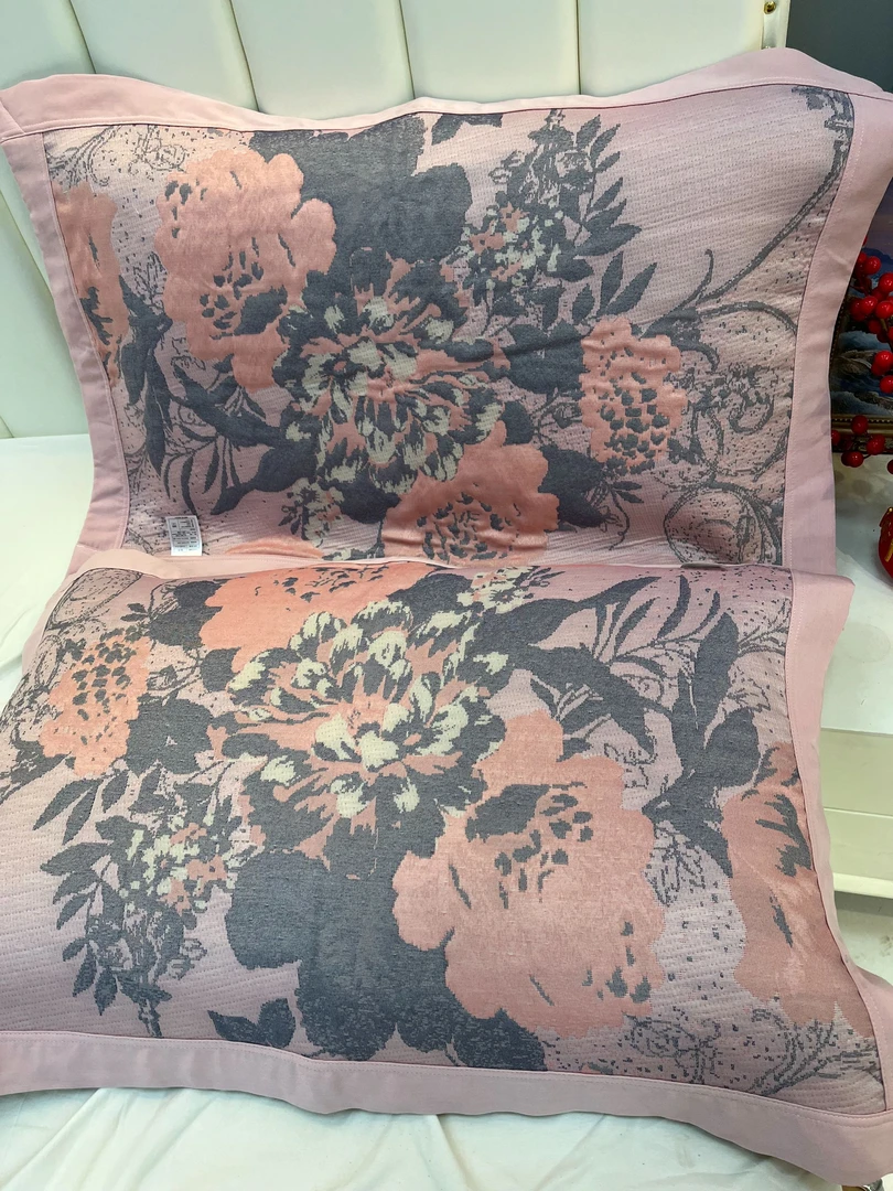 【亚韵花镜枕巾】55*80一对两条