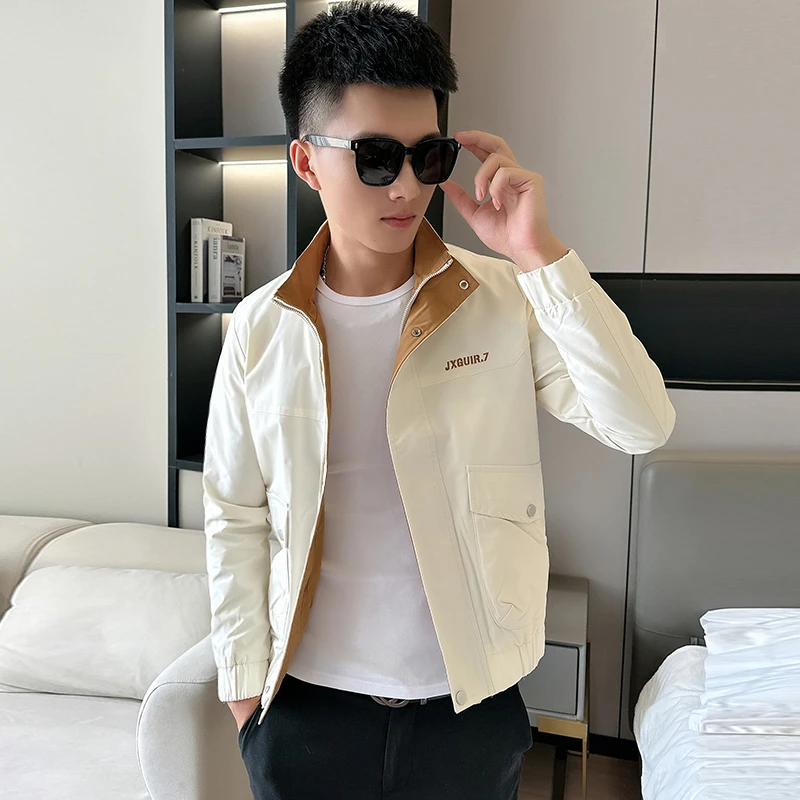 春秋季休闲外套男韩版潮流男装上衣2024新款爆款衣服流行修身夹克