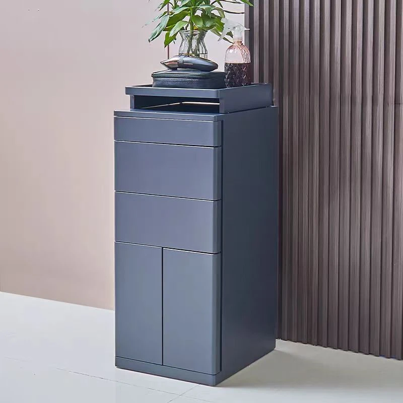 美发店工具柜发廊专用实木工作柜网红理发收纳储物柜剪发工具车