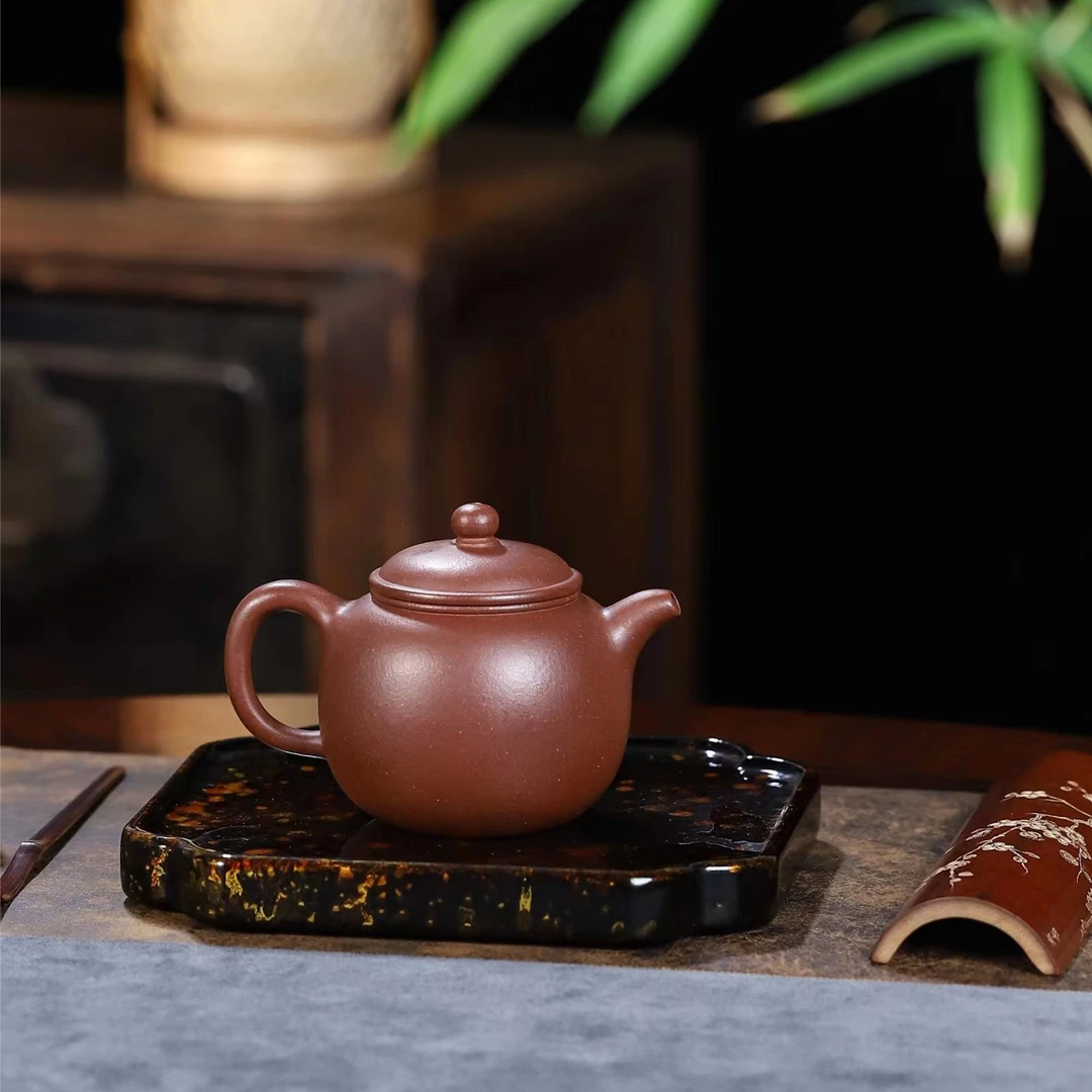 鲍尊壶紫砂茶壶正宗宜兴原矿紫砂纯手工手制小容量品茗实用器茶具