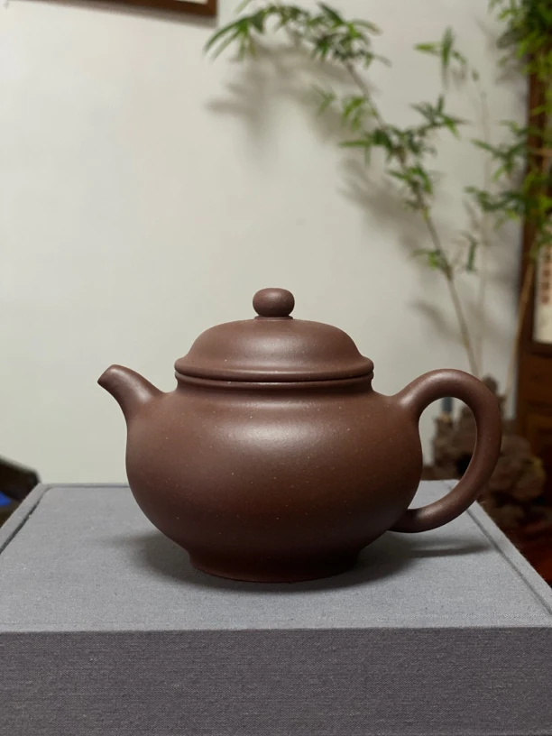 宜兴原矿紫砂壶掇只壶 半手制（260ml）原矿紫泥泥料手工制作