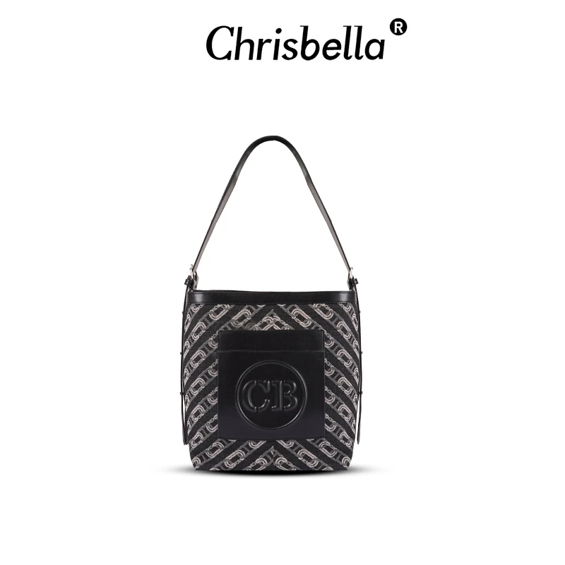 【然厚 X CHRISBELLA】新款大容量洗水牛仔双面托特单肩托特包