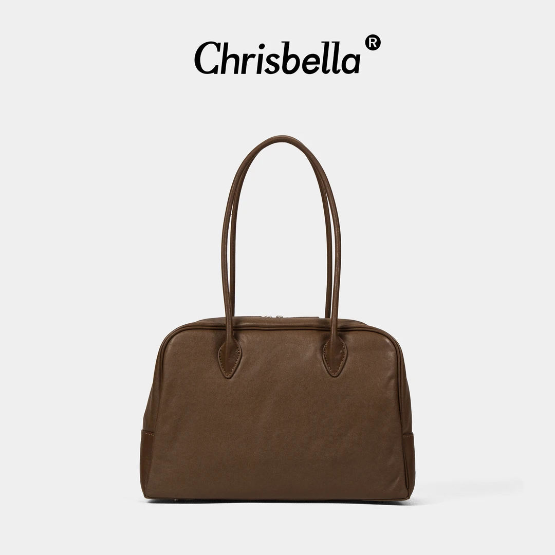 CHRISBELLA植鞣头层牛皮吐司包