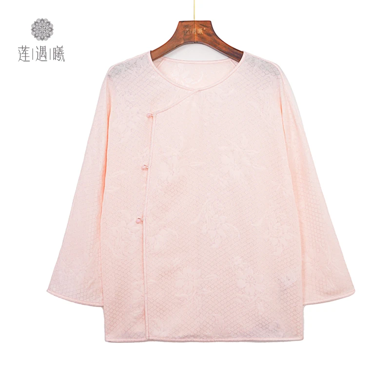 莲遇曦原创 非遗  雪华上衣   桑蚕丝女装ZQ24A96-516