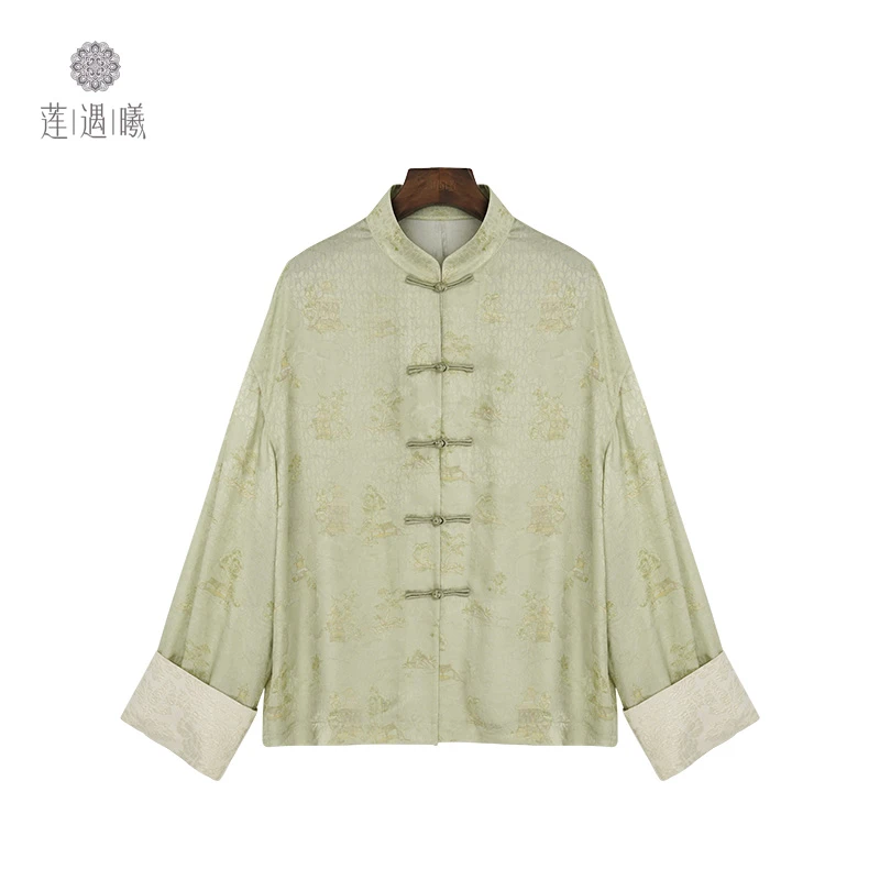 知雨前绞罗女式中国风上衣莲遇曦时装1b115669