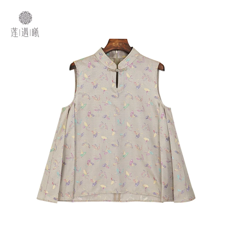 异色罗女式中国风上衣莲遇曦时装1e292W