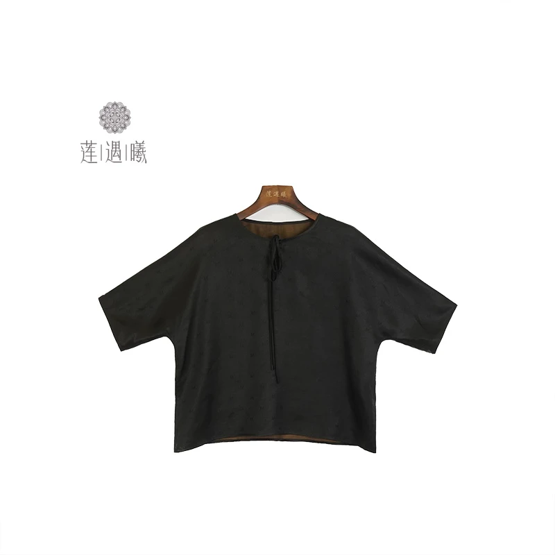 苑才桑波缎女式中国风上衣莲遇曦时装2280-641