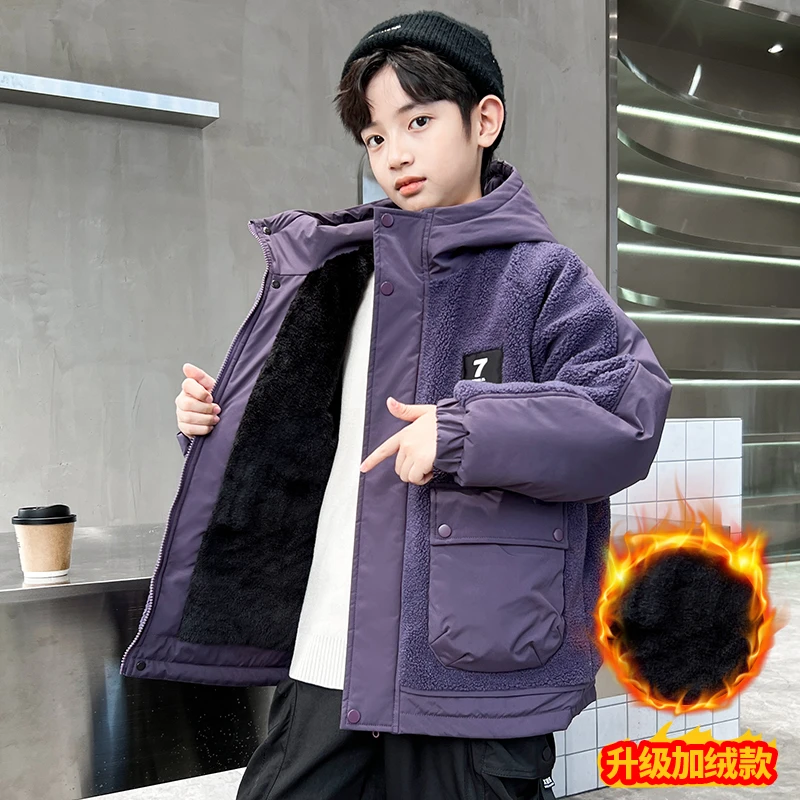 男童冬装外套2024新款加绒加厚中大儿童秋冬款潮【QSX-DR】CF160