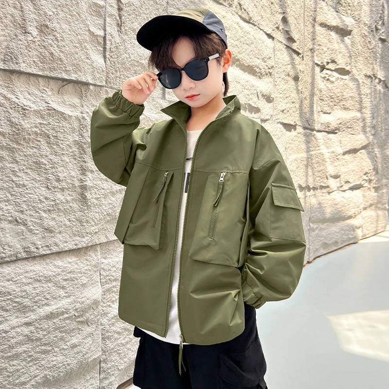 男童童装春秋季外套新款帅气中大儿童时尚【QSX1】A3335