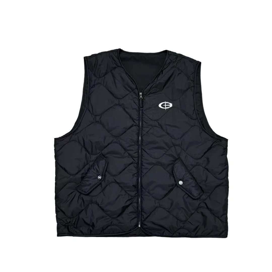 [YY。]黑色简约菱形格加棉保暖时尚百搭韩版儿童马甲（暖暖冬日）